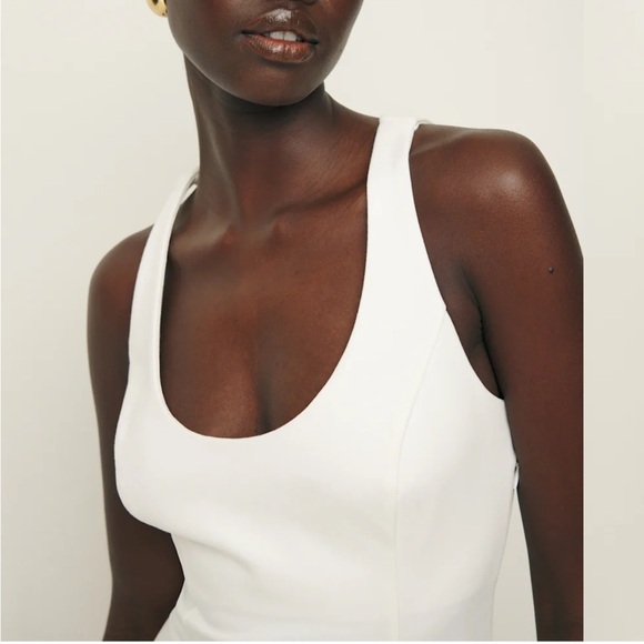 REFORMATION Mikol Knit Dress WHITE NEW - Picture 4 of 9